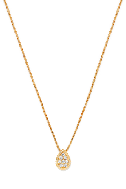 Serpent Bohème S Motif Pendant, Paved with Diamonds