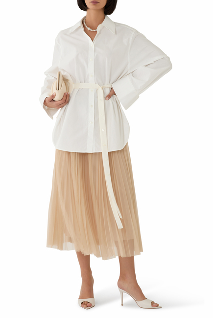 Pleated Midi Skirt