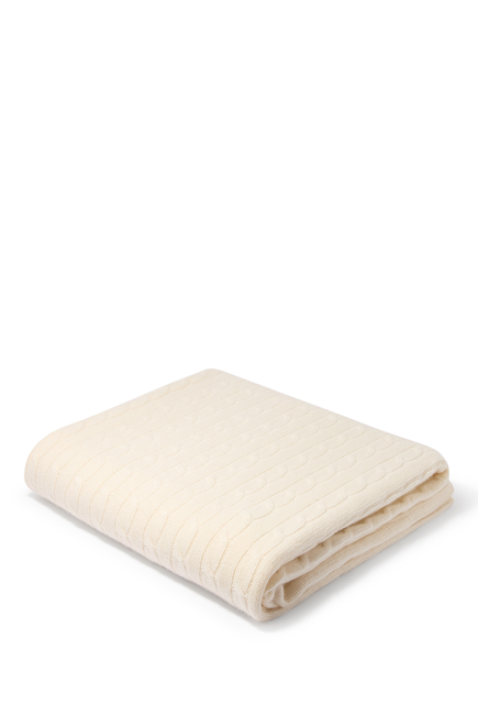 Cable Cashmere Throw