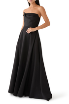 Strapless Taffeta Gown