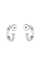 Quatre Radiant Edition Hoop Earrings, White Gold & Diamond