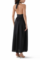 Plunge Halter Dress