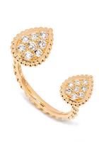 Serpent Bohème Double Motif Diamond Ring, 18k Yellow Gold & Diamond