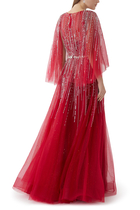 Cape Sleeve Gown