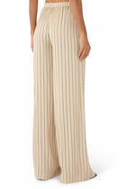 Hulin Geometric Print Silk Trousers