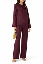 ALERA Wide-Leg Silk Trousers