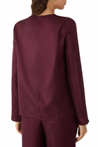 AZAE Draped Silk Top