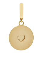 Spiral Heart Charm, 18k Yellow Gold & Diamonds