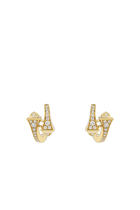 Cleo Diamond & Yellow Gold Huggie Earrings