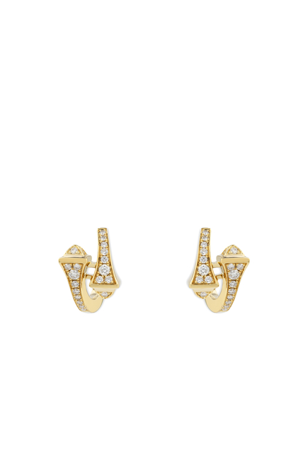 Cleo Diamond & Yellow Gold Huggie Earrings