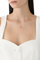 Curly Molten Mini Initial Necklace - K, 18k Recycled Gold Vermeil on Recycled Sterling Silver