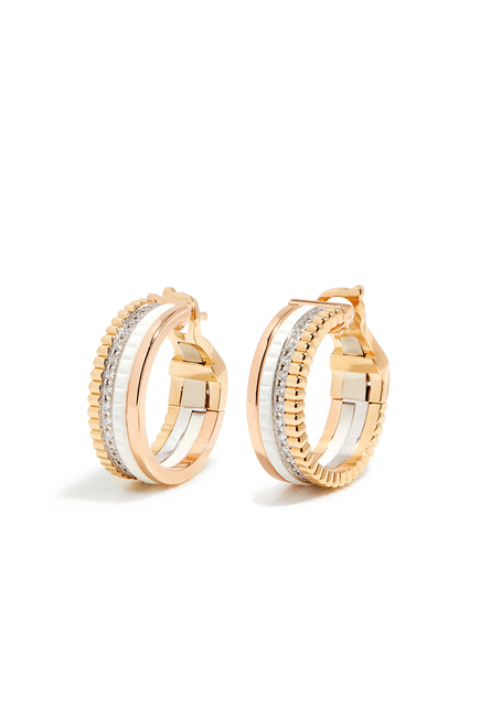 Quatre White Edition Hoop Earrings