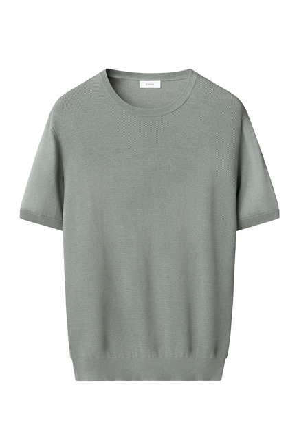 Crew Neck Knitted T-Shirt