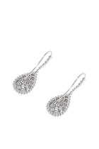 Serpent Bohème M Motif Diamond Sleepers Earrings in 18kt White Gold