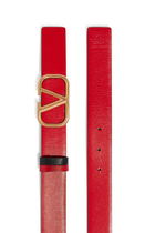 Reversible VLogo Signature Belt