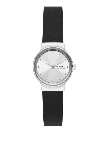 Freja Lille Two-Hand Watch, Leather