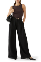 Wide Leg Pleat Pants