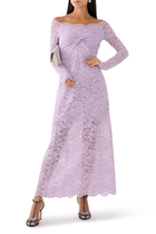 Off-Shoulder Long Lace Dress