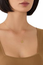 R Initial Mini Pendant, Plated Metal