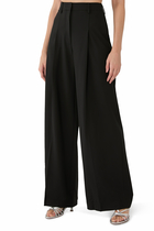 Pleated Wide-Leg Trousers
