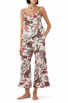 Leopard Cami Top and Wide-Leg Trousers Set