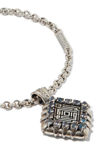Kufic Keychain, Sterling Silver &  Lapis Lazuli