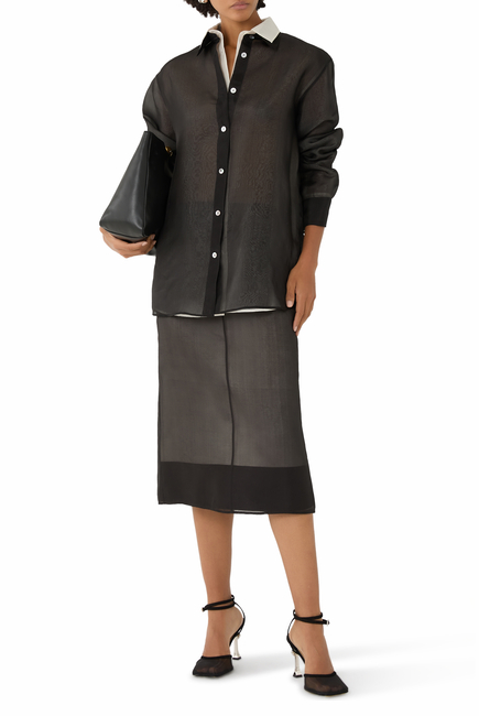 Lucienne Silk Midi Skirt