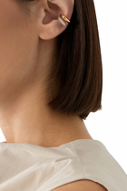 Bree Ear Cuffs, 14k Vermeil on Sterling Silver & Cubic Zirconia