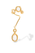 Clear Drip Ear Cuff in Gold Vermeil, 925 Sterling Silver & Zirconias