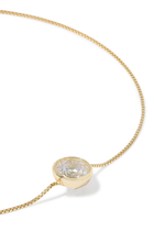  Solitaire Moissanite Bracelet,  14K Vermeil