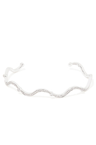 Wave Diamond Bracelet, 18k White Gold