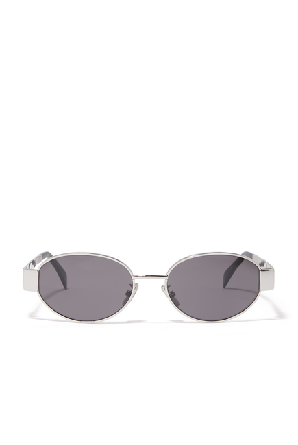 Triomphe Oval Metal Sunglasses