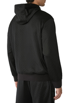 All-Over Jacquard Logo Hooded Sweatshirt