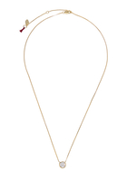 Bezel Solitaire Necklace, 14K Vermeil