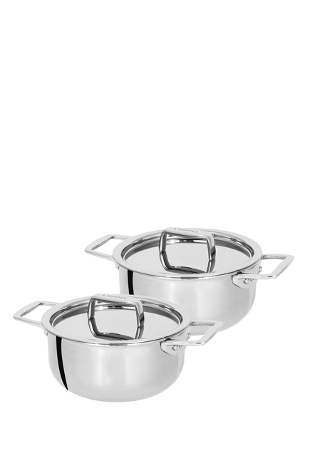 Castel Pro Stainless Steel Stock Pot - Set of 2