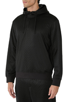 All-Over Jacquard Logo Hooded Sweatshirt
