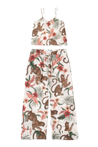 Leopard Cami Top and Wide-Leg Trousers Set