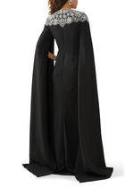 Cape Sleeves Gown