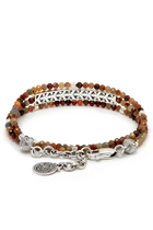 Nur Ahmed Shawqi Calligraphy Beaded Bracelet, 18K Yellow Gold, Sterling Silver & Garnets