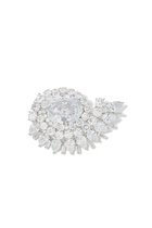 Cubic Zirconia Spiral Brooch