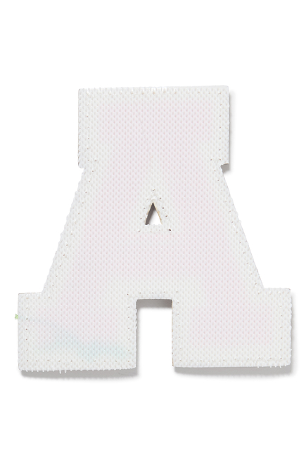 Kids 3" Chenille Sparkle A Letter Patch