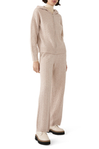 Cable-Knit Cropped Trousers
