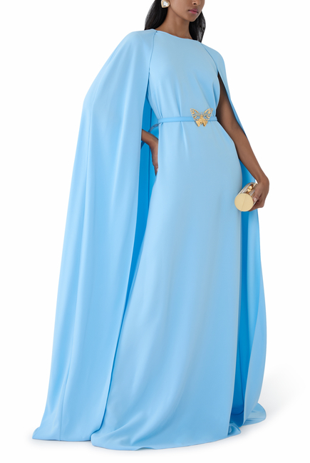 Draped Butterfly Gown