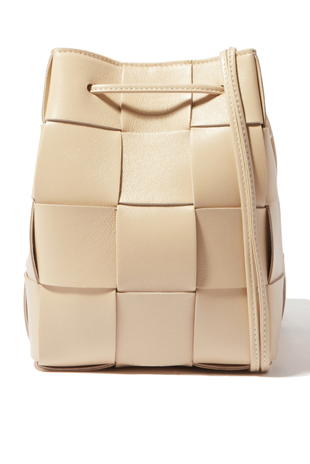 Small Cassette Cross-Body Bucket Bag