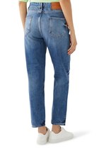 5-Pocket Cropped Boyfriend Jeans