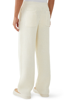 Chunky Rib Knit Wide Leg Joggers