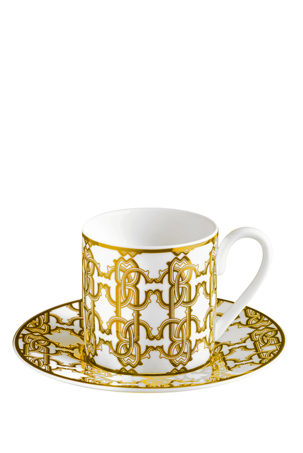Coffee Cup & Saucer Monogram Set
