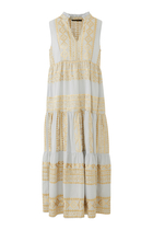 Embroidered Midi Dress