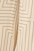 Hulin Geometric Print Silk Trousers