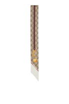 GG Valigeria Print Silk Neck Bow